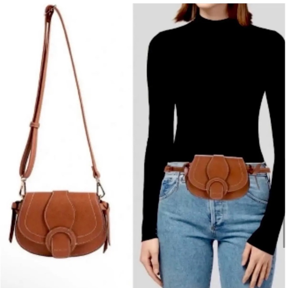 Rachel Zoe 3 Way Edessi Crossbody and Belt Bag in Brown